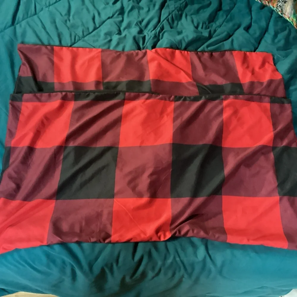Sweet Home Pillow Shams pair - Buffalo Plaid in King Size